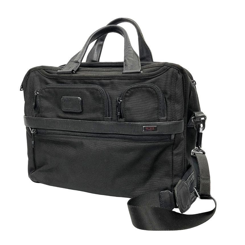 TUMI トゥミ 26145D2 Alpha FXT T-Pass Expandable Laptop Brief FXTバリスティックナイロン ナパレザー 2WAY ショルダーバッグ ブラック 黒 aq13275