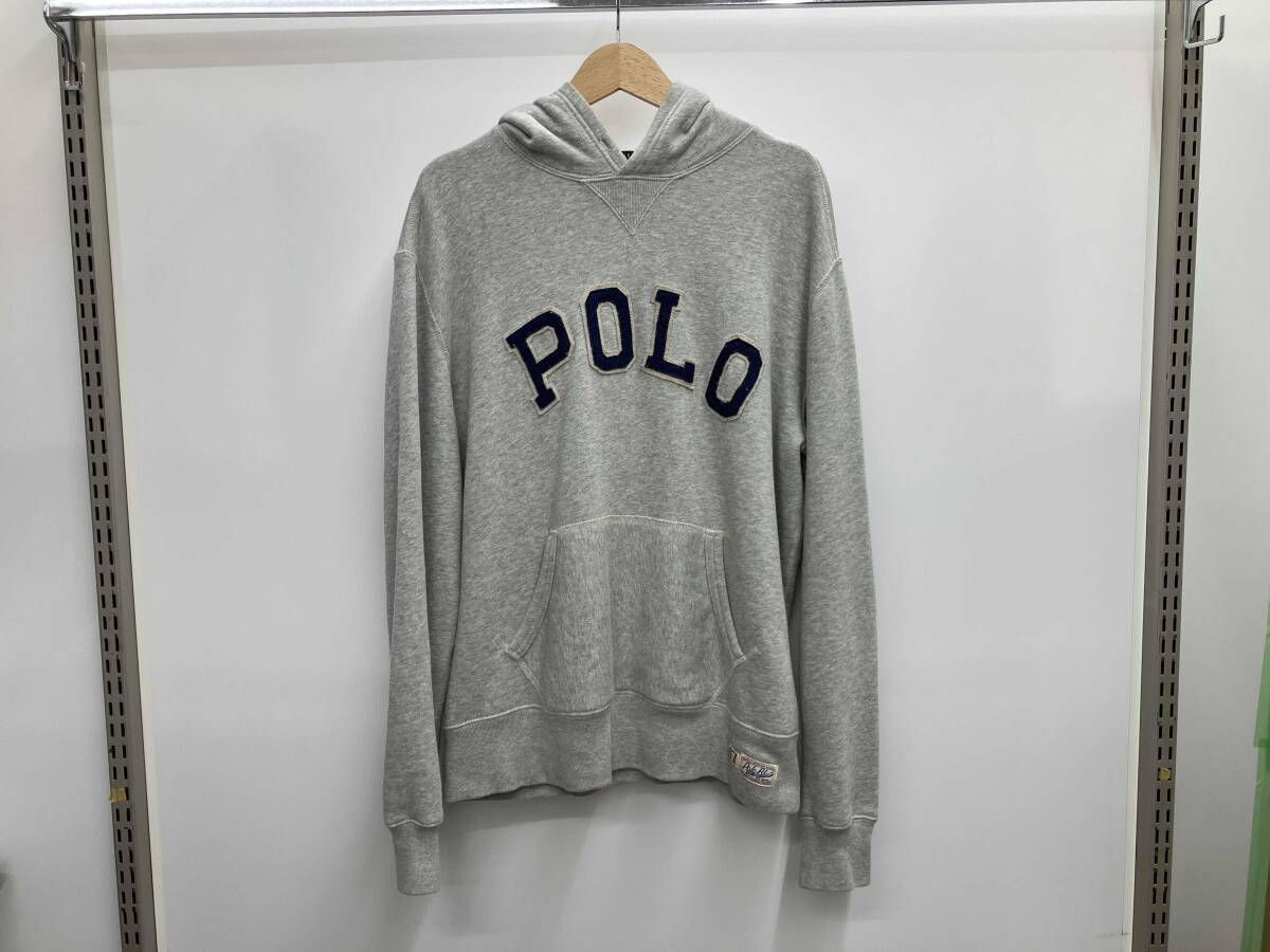 POLO RALPH LAUREN ポロラルフローレン パーカー ロゴパーカー サイズL グレー 秋