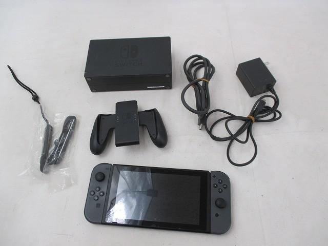 中古品 ゲーム Nintendo switch ニンテンドースイッチ 本体 HAC-001 ジョイコン グレー 動作品 周辺機器付き