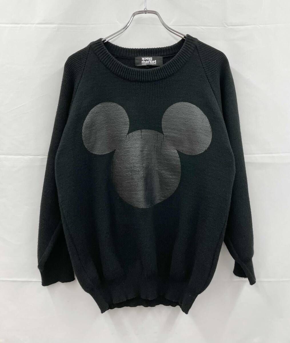 black market COMME des GARCONS X DISNEY ブラックマーケットコムデギャルソン×ディズニー 長袖ニット OD-N001 M ブラック 通年