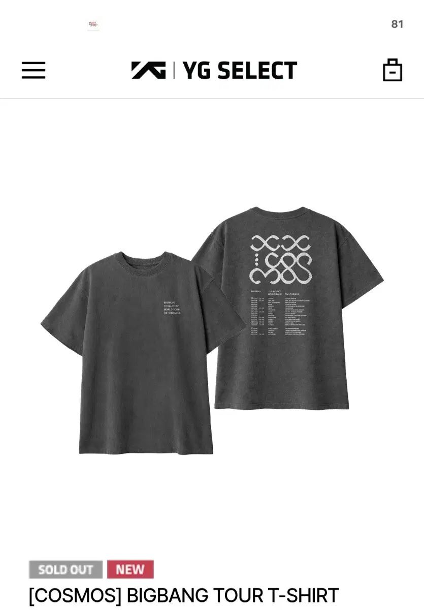 新品 BIGBANG(ビッグバン) ゴーヤン コンサート ツアー Tシャツ XL