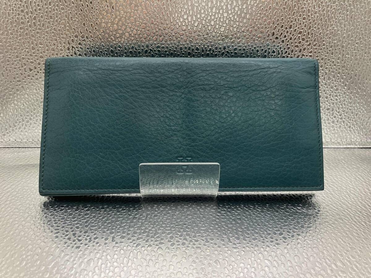 HIROFU/長財布　グリーン　小銭入れなし　縦9cm 横19cm