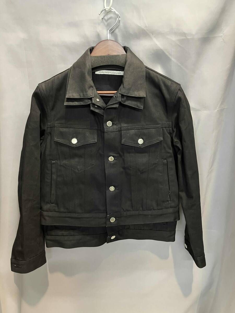 ★ JOHN LAWRENCE SULLIVAN ジョンローレンスサリバン デニムジャケット Gジャン Rigid Denim Stacked Jacket サイズ44 ブラック 通年 34,892円