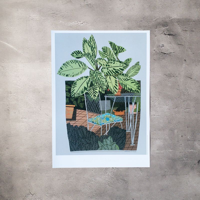 Jonas Wood｜Landscape Pot With Flower Chair, 2016｜Astrup Fearnley Museet｜50×70cm ポスター