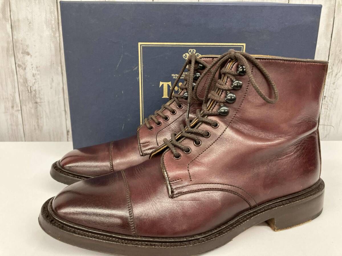 Tricker's キャップトゥ　レースアップブーツ トリッカーズ m7624 レザー ブラウン size 8.5