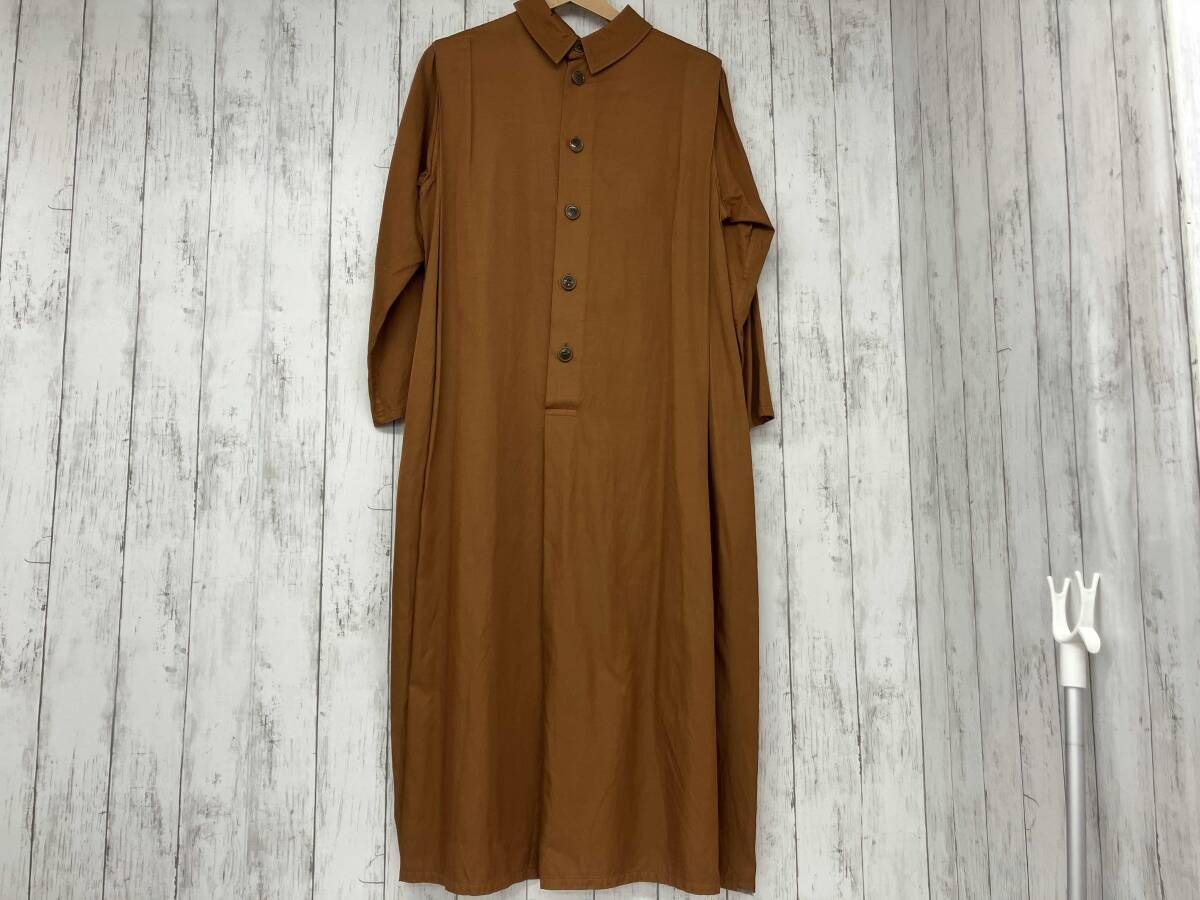 ZUCCA／ズッカ／長袖ワンピース／ZU01FH426／オレンジ／シャツワンピ