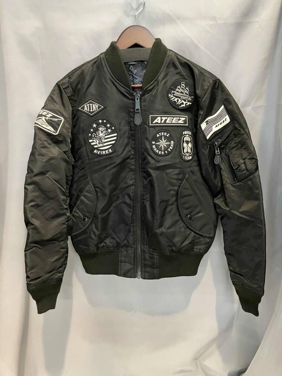 ★ AVIREX × ATEEZアヴィレックス × エイティーズREVERSIBLE MA-1 フライトジャケット サイズM ブラック 通年