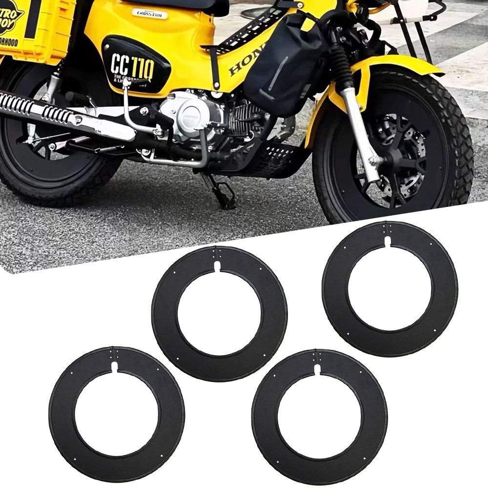 ホンダ対応 スーパーカブ50/110・クロスカブ50/110用 ホイールカバー 前後セット 17インチ ABS樹脂製 4枚セット ブラック 無地