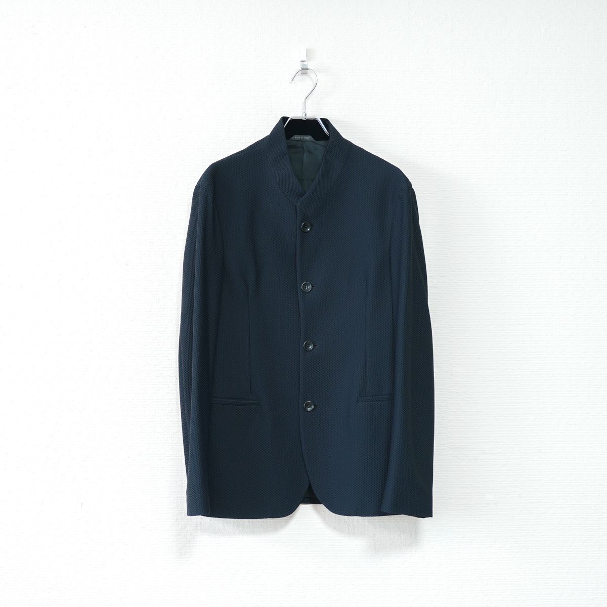 Giorgio Armani Long sleeve blazer with button fastening 48 ネイビー イタリア製