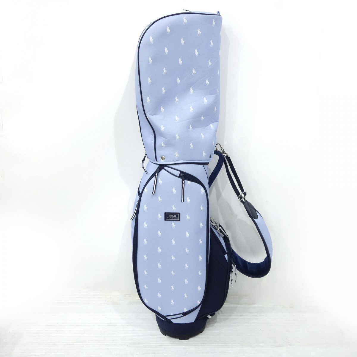 POLO RALPH LAUREN ポロ ラルフローレン オールオーバー ポニー ゴルフバッグ キャディバッグ 8.5インチ ブルー ※中古 22,200円