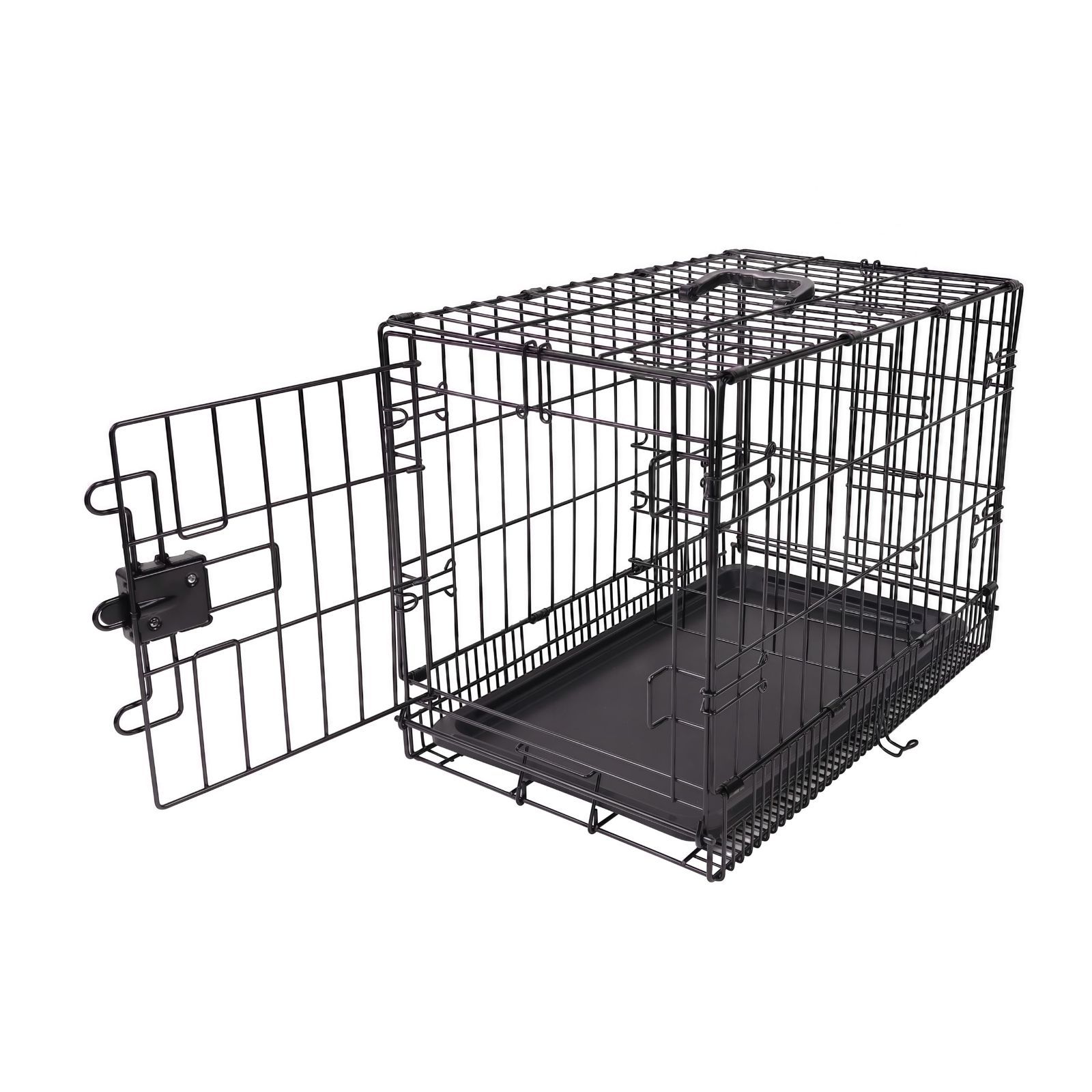 cm x x cm 53 48 76 cm シングルドア 小型犬 トレー付き 折りたたみ可能 中型犬 ペットケージ 犬 ブラック ベーシック