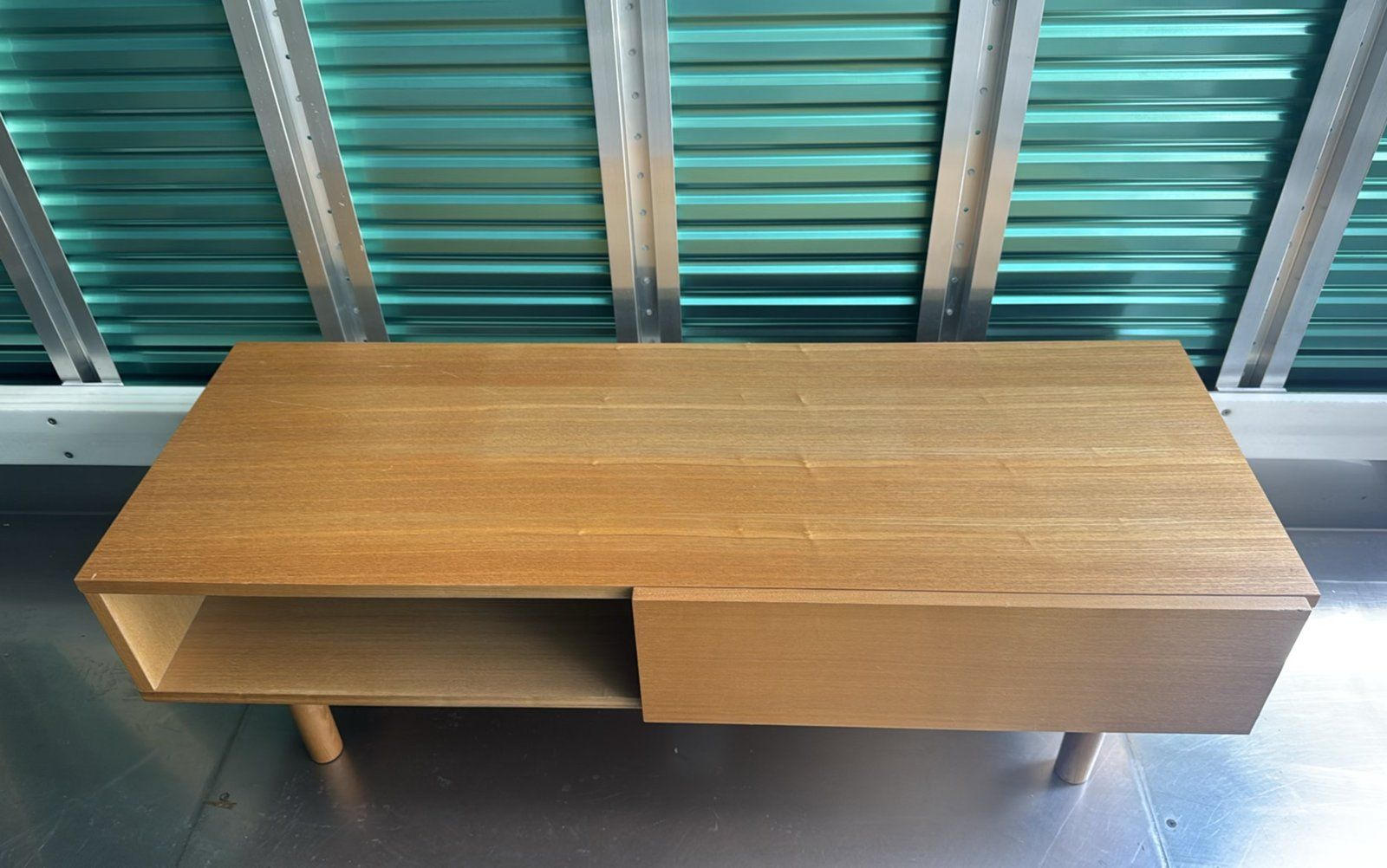 無印良品 タモ材AVラック・小 丸脚 テレビ台 幅120cm 廃盤 MUJI