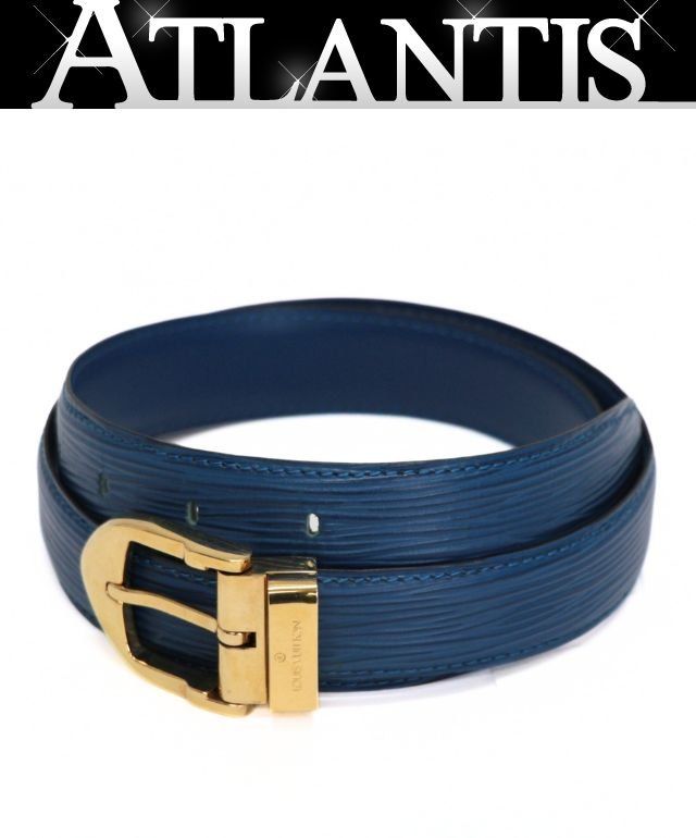 ルイヴィトン LOUIS VUITTON サンチュールクラシック ベルト エピ トレドブルー R15008 【75818】
