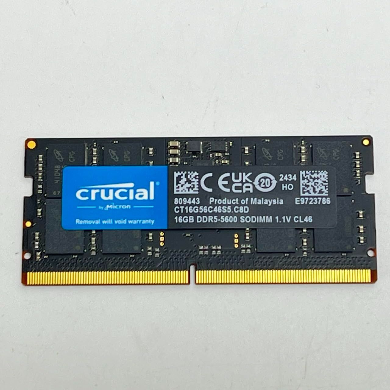 crucial 16GB DDR5-5600 SODIMM CL46(16Gbit) CT16G56C46S5　No3517 25,039円