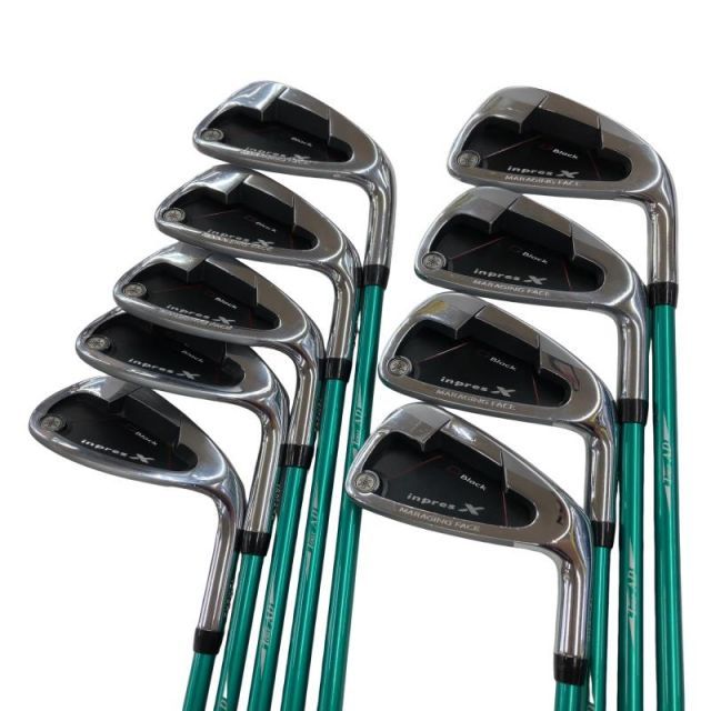 【中古】 ヤマハ inpres X D BLACK 10S アイアンセット IR Tour AD AD-75 (フレックスS) メンズ 男性用 右利き 右用 Cランク ゴルフクラブ