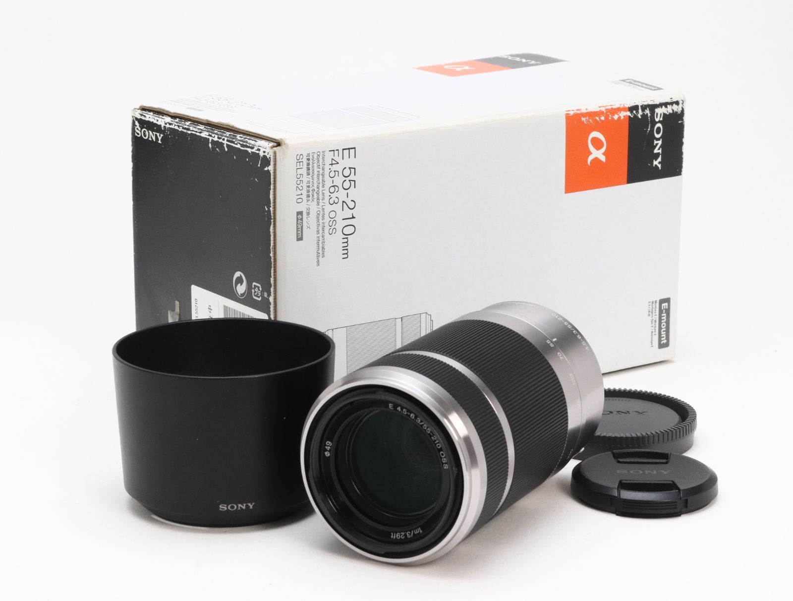 B+ (並品) SONY ソニー E 55-210mm F4.5-6.3 OSS SEL55210 Eマウント シルバー 初期不良返品対応 88-153