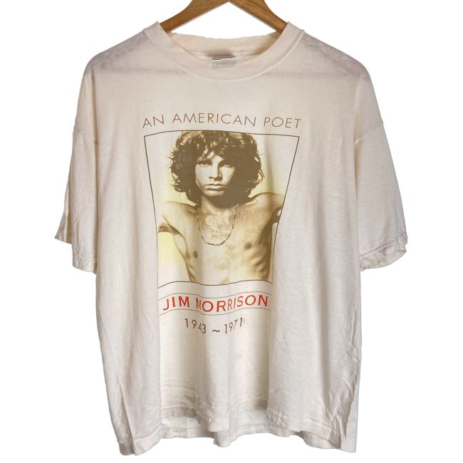 【中古】　AllSport　The Doors　アーティストT　90s vintage　90年代　OLD　Tシャツ　半袖　トップス　クルーネック　プリント　ジム・モリソン　USA製　古着　/7333