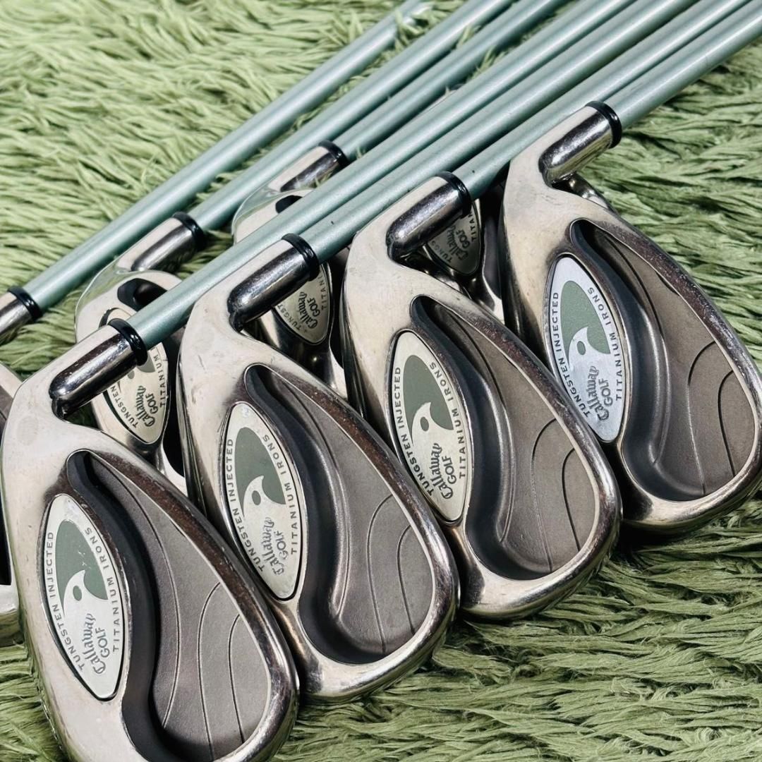 【中古】キャロウェイ GBBホークアイUL アイアン8本セット レディースゴルフ 初心者 Callaway HAWK EYE 純正カーボンシャフト 女性 右利き flex L