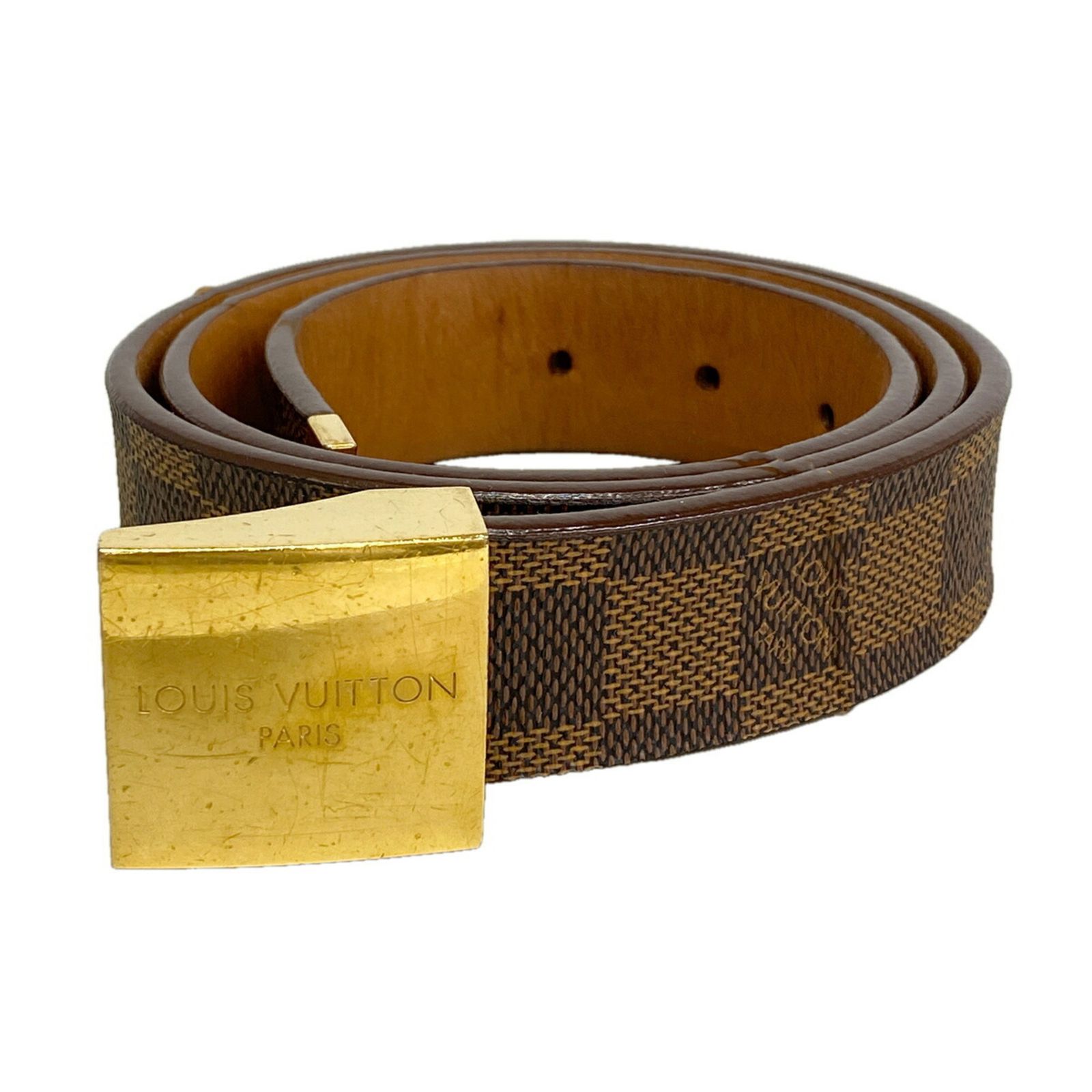 ルイ・ヴィトン(Louis Vuitton) ルイ・ヴィトン ベルト ダミエ サンチュールキャレ M6802U エベヌメンズ