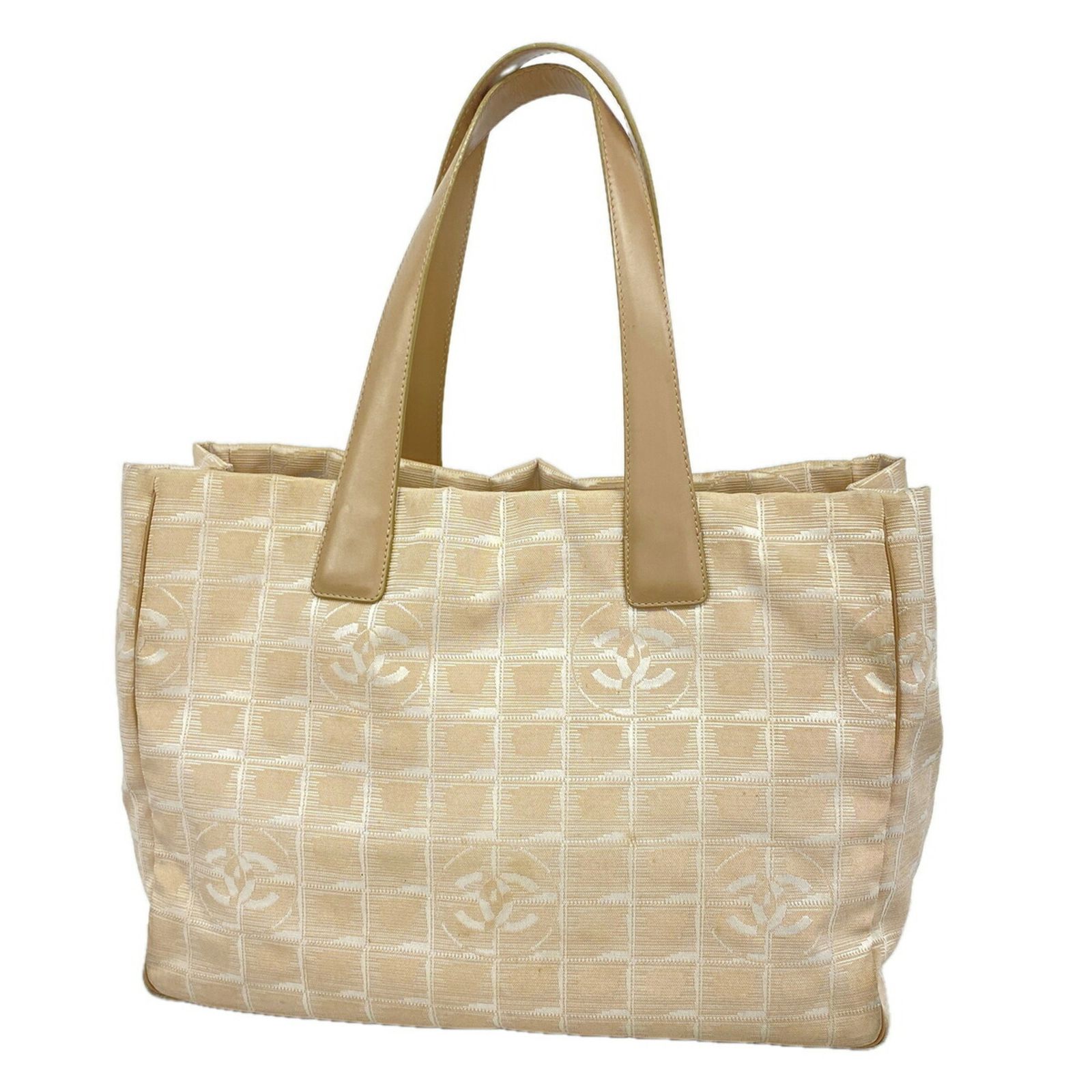 シャネル(Chanel) シャネル トートバッグ ニュートラベル ナイロン ベージュ レディース