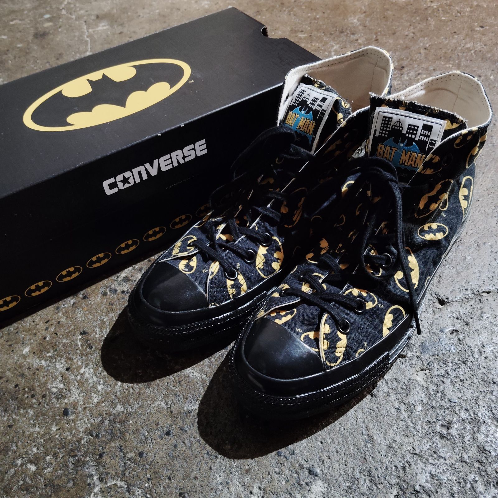 CONVERSE × DC BATMAN ALL STAR AGED HI 27cm 洗い加工 スニーカー オールスター コンバース ディーシー バットマン