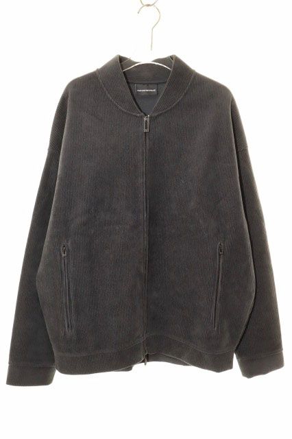 エンポリオアルマーニ EMPORIO ARMANI GREY XL 6D1M98 ベルベット カレッジ カラー ジップアップ ジャケット グレー 【ブランド古着ベクトル】【中古】☆AA★260821 7,343円