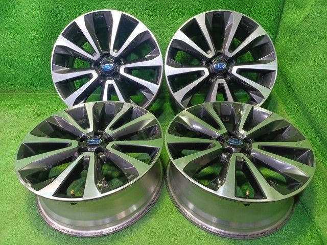 スバル SUBARU 純正 フォレスター SJG ホイール アルミ ガンメタポリッシュ 18インチ 7J 5穴 4本 100 +48 28111-SG140