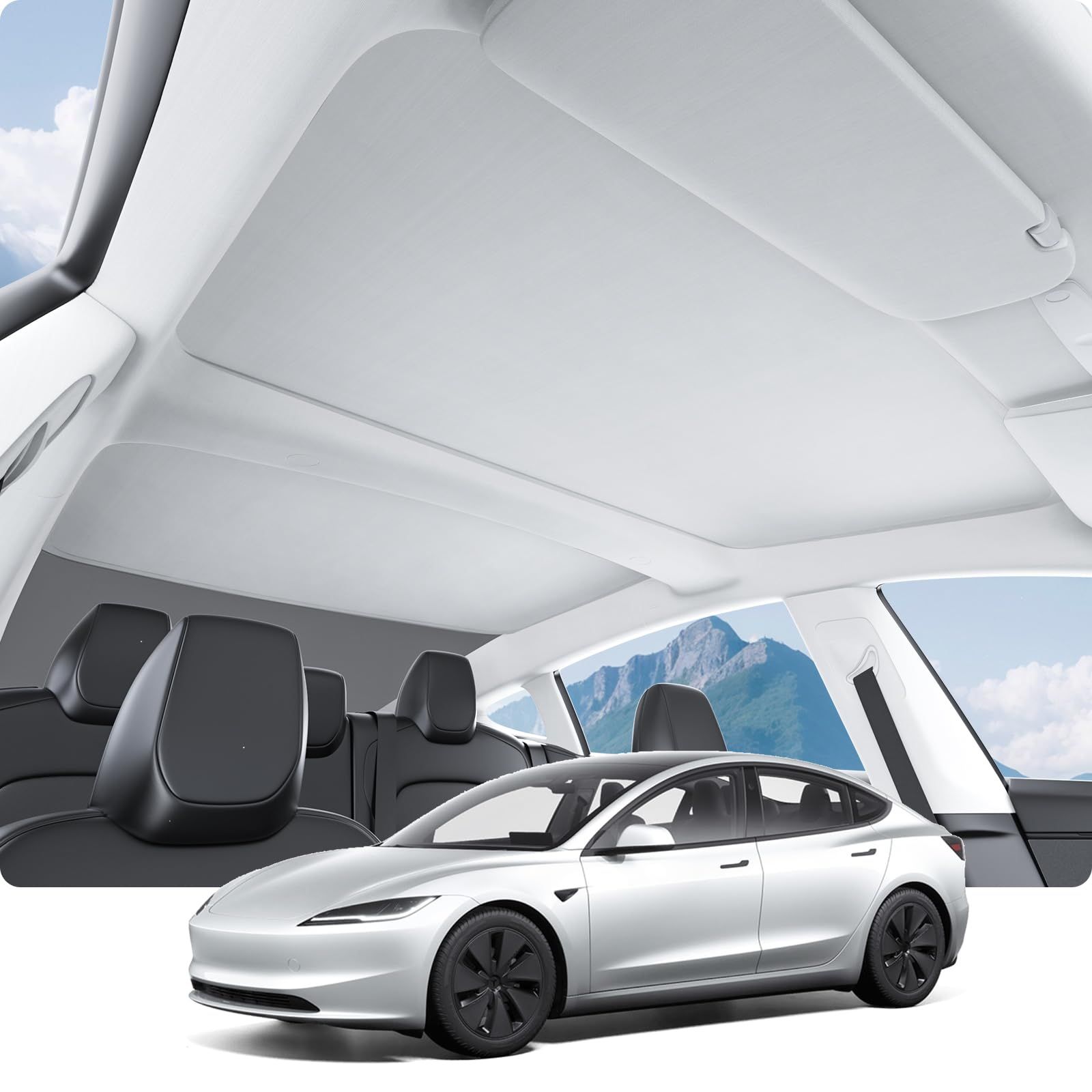 BASENOR サンシェードルーフ 2026-2024 Tesla Model 3用 ハイランドグレー 18,929円