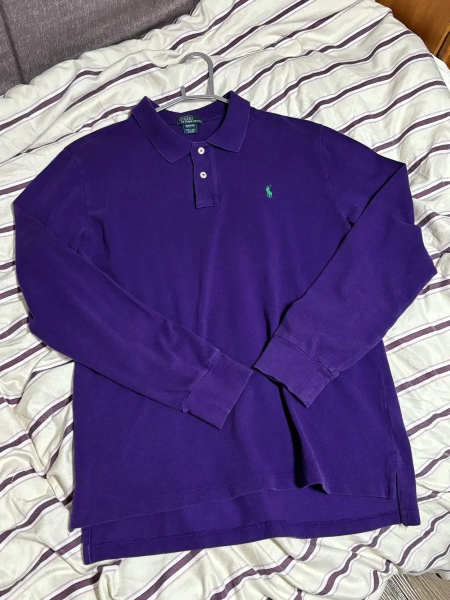 POLO RALPH LAUREN ポロラルフローレン 長袖 カラーTシャツ 紫 6,872円