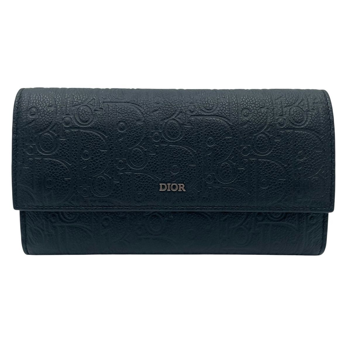 【中古】 Christian Dior クリスチャン・ディオール グラビイェィレザー 黒 2ESBC328FLG_H00N メンズ 長財布 26022635 AT 54,480円