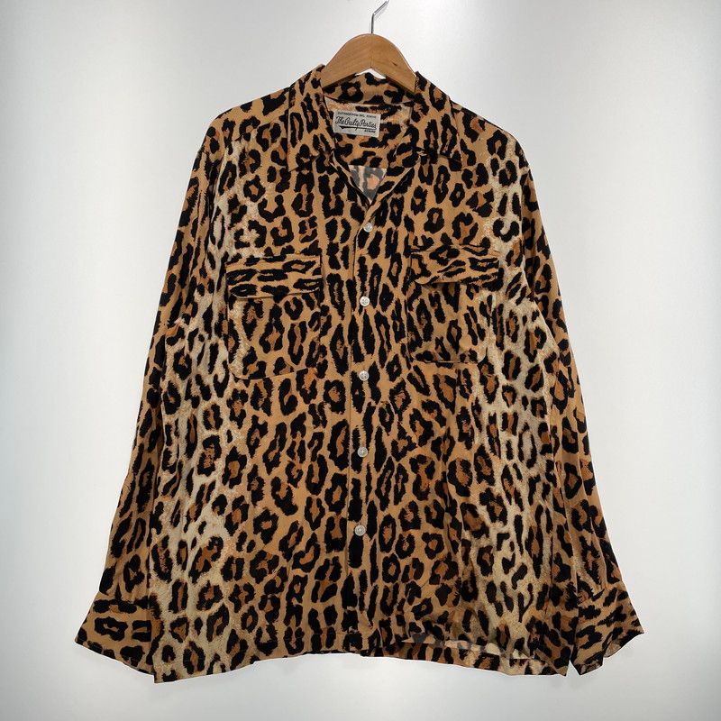 【中古品】 WACKOMARIA ワコマリア LEOPARD RAYON L/S SHIRT レオパード レーヨン ロングスリーブ シャツ 長袖 トップス 【140-260824-yo-09-teih】