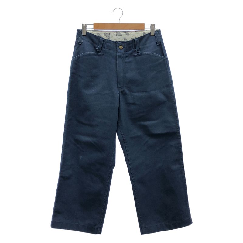 【中古】90s BEN DAVIS フリスコパンツ 実寸76 USA製 ネイビー ベンデイビス[17]