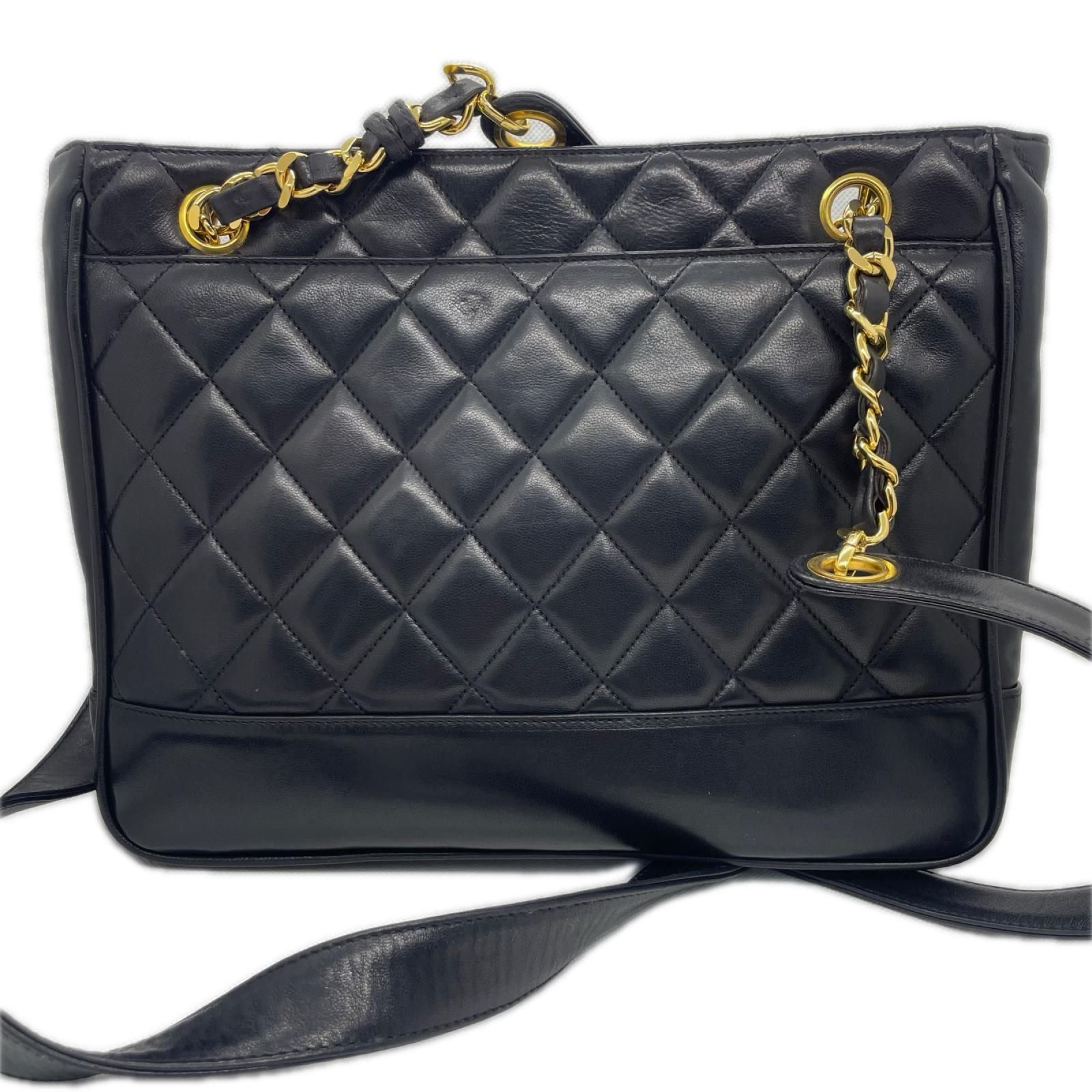 シャネル CHANEL ジップトップチェーン ショルダートートバッグ