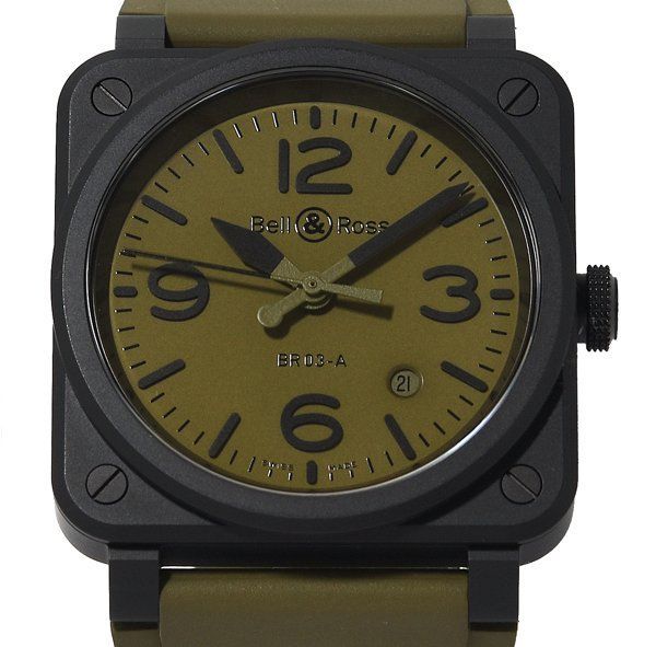未使用 Bell＆Ross ベル＆ロス BR-03 MILITARY CERAMIC BR03A-MIL-CE/SRB 自動巻き メンズ 235,900円