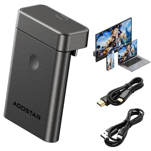 AOOSTAR EH130 ディスプレイアダプタ ワイヤレス モバイルモニター対応 HDMI ミラーリングアダプター ミラー＆拡張 15m 無線転送 1080p HD スマホ/テレビ/パソコン/タブレット対応 9c2816ce