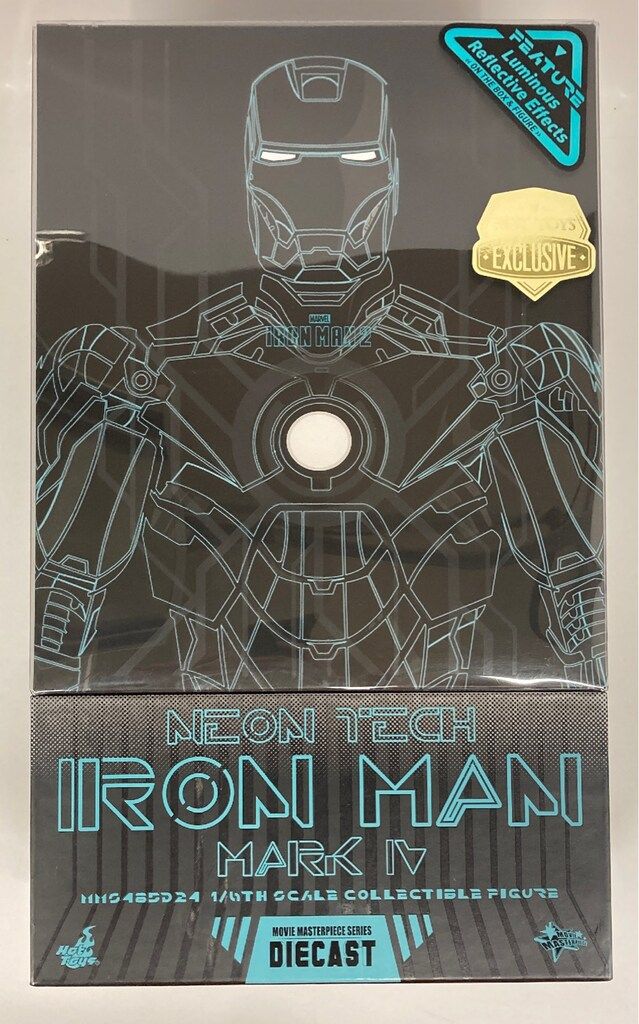 HOTTOYS MOVIE MASTERPIECE DIECAST NEON TECH IRON MAN MARK IV MMS485