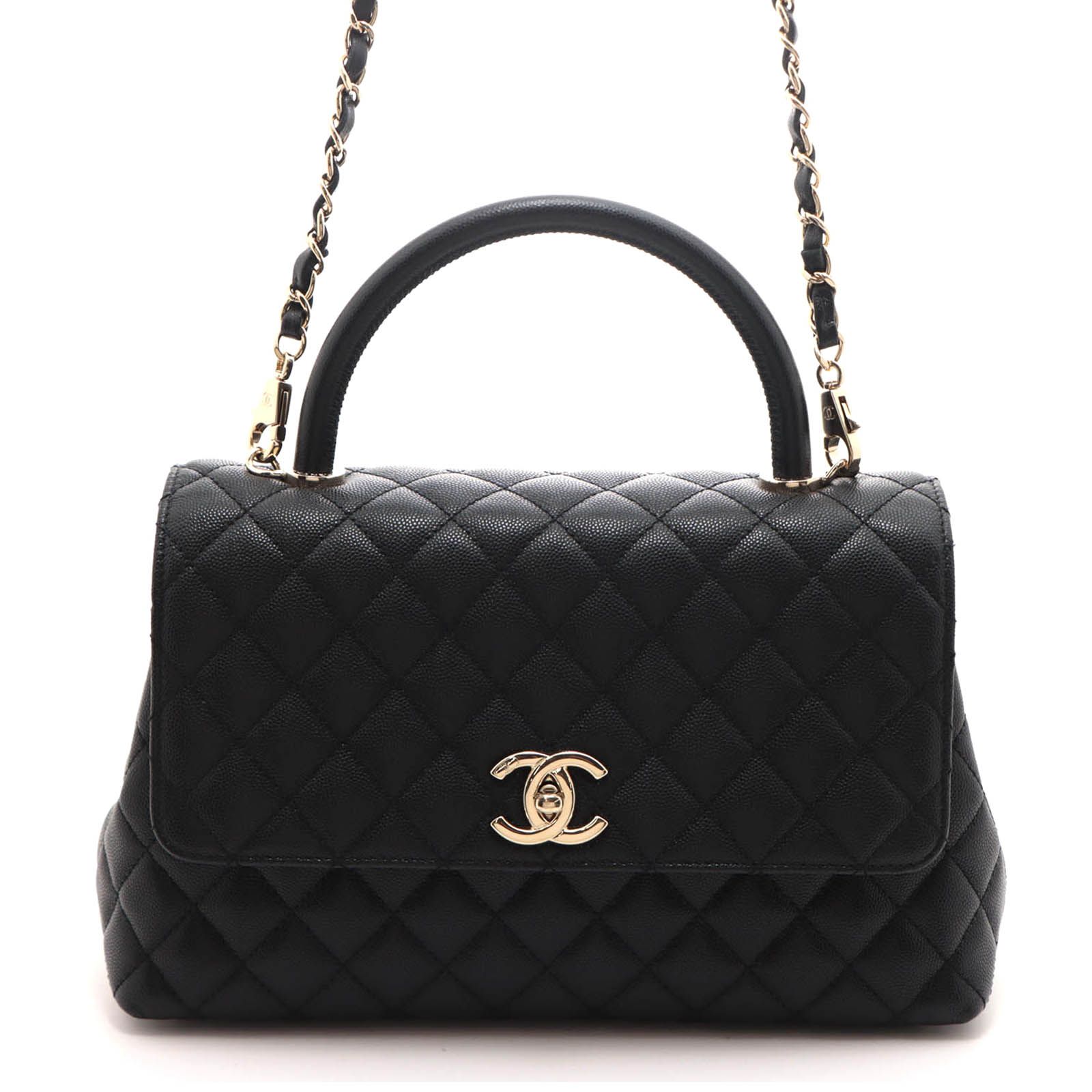 CHANEL シャネル ココハンドル29 ブラック　ゴールド金具 キャビア A92991 2way　ショルダーバッグ　ハンドバッグ レディース【中古】432