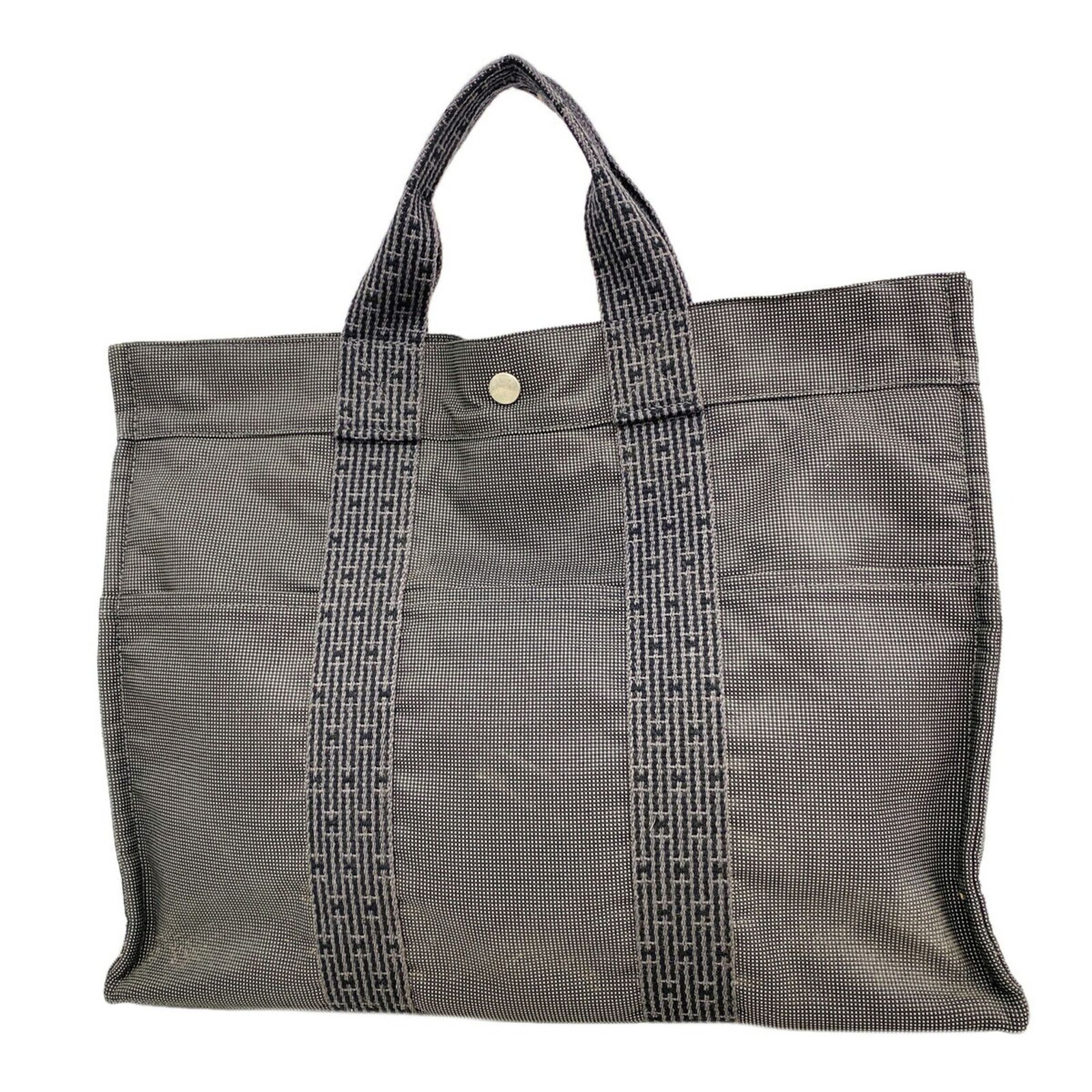 エルメス(Hermes) エルメス トートバッグ エールラインMM ナイロン グレー メンズ レディース