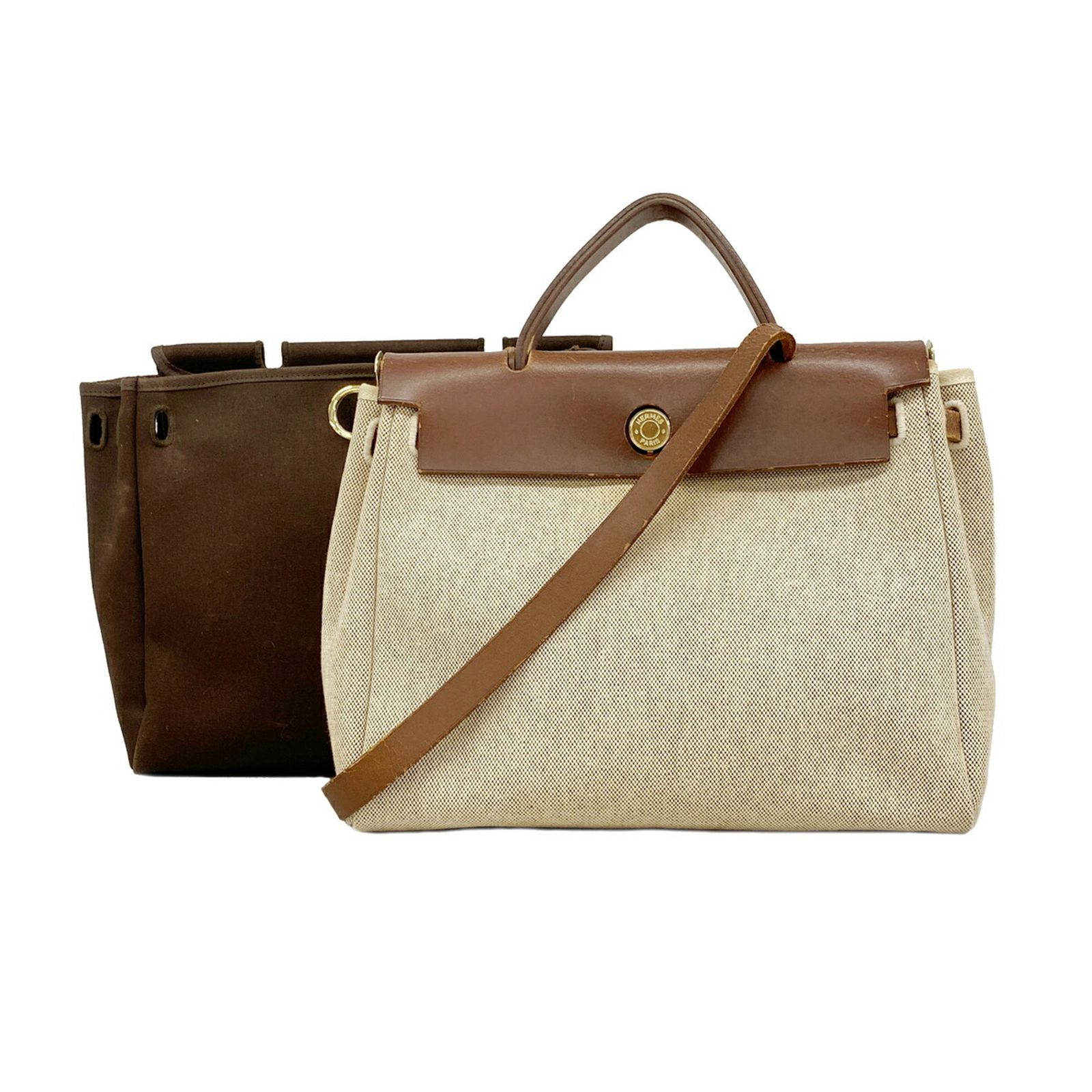 エルメス(Hermes) エルメス ハンドバッグ エールバッグPM トワルアッシュ ブラウン □F刻印 2wayバッグレディース 69,196円