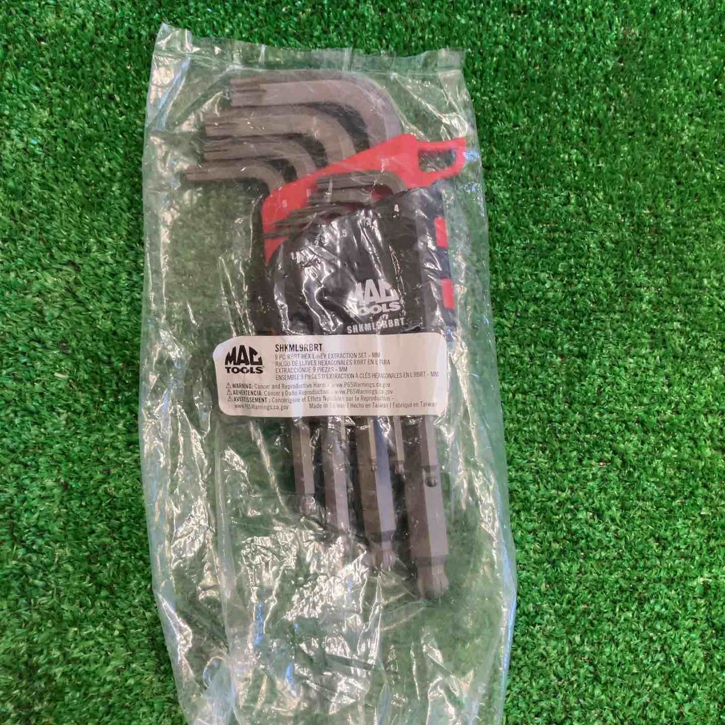 ◇MACTOOLS 9Pc　メトリックL型ボールヘックスキーレンチセット SHKML9RBRT【町田店】