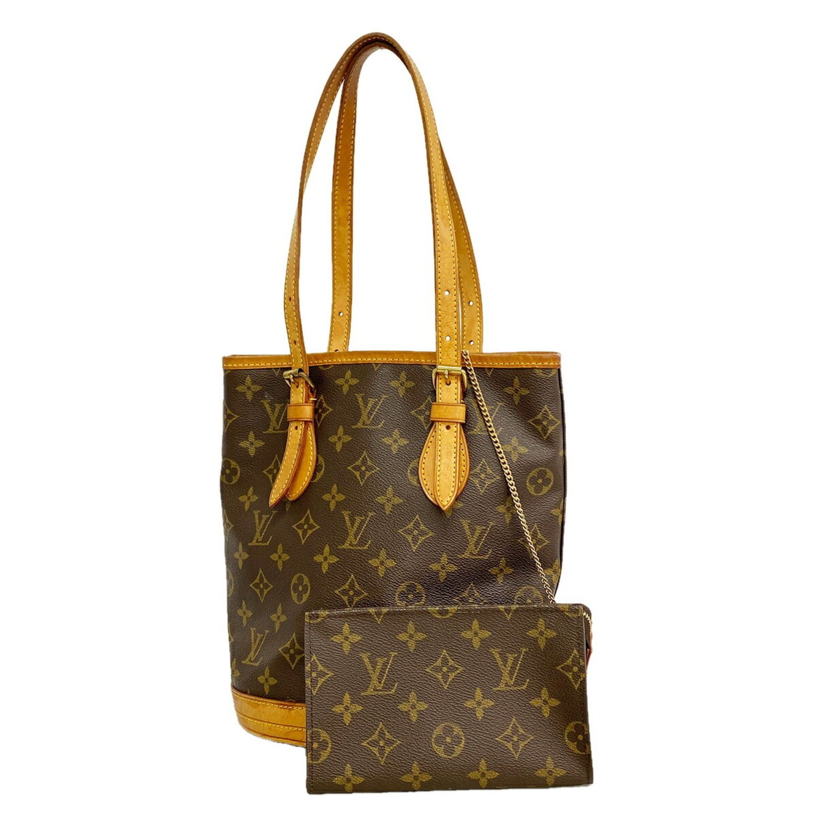 ルイ・ヴィトン(Louis Vuitton) ルイ・ヴィトン トートバッグ モノグラム バケットPM M42238 ブラウンレディース P3432734