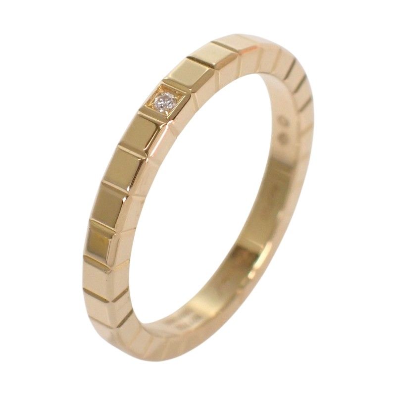 ショパール Chopard アイスキューブ 14号 #54 827702-0259 リング 指輪 K18イエローゴールド 18金 一粒 ダイヤモンド 刻印あり シンプル 鑑定済 レディース ジュエリー【中古】【Aランク】
