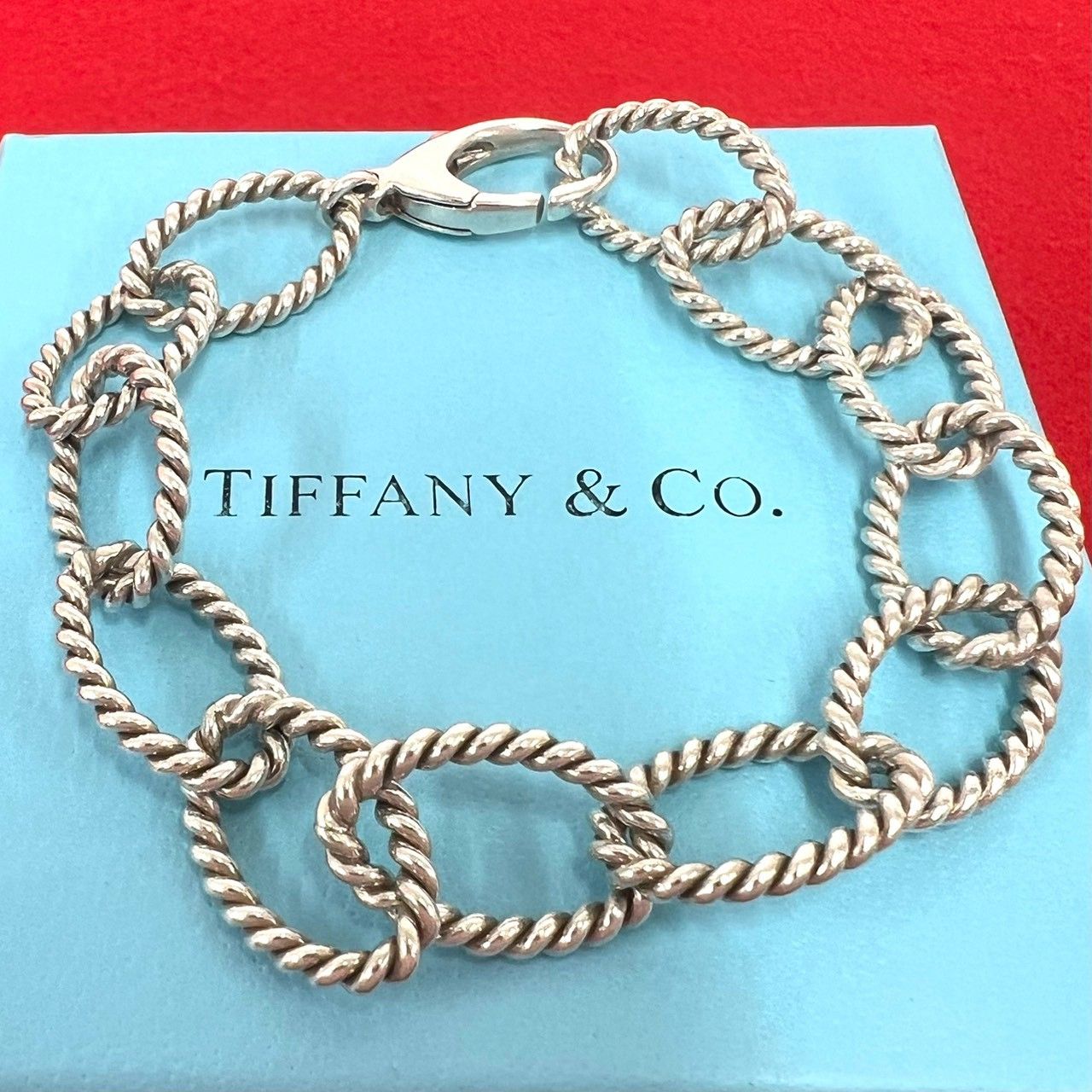 極 美品 TIFFANY&Co. ティファニー ヴィンテージ オーバルリンク