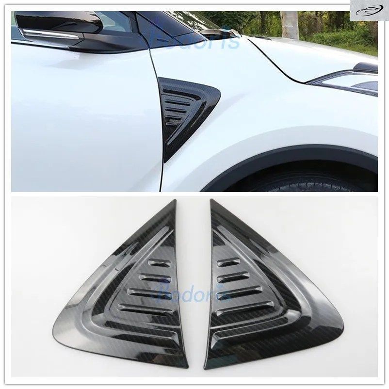 トヨタ C-HR 2016 2017 2018 カーボンファイバーカラー サイドウィング バンパーガード エアベントカバー トリム カースタイリング 6,847円