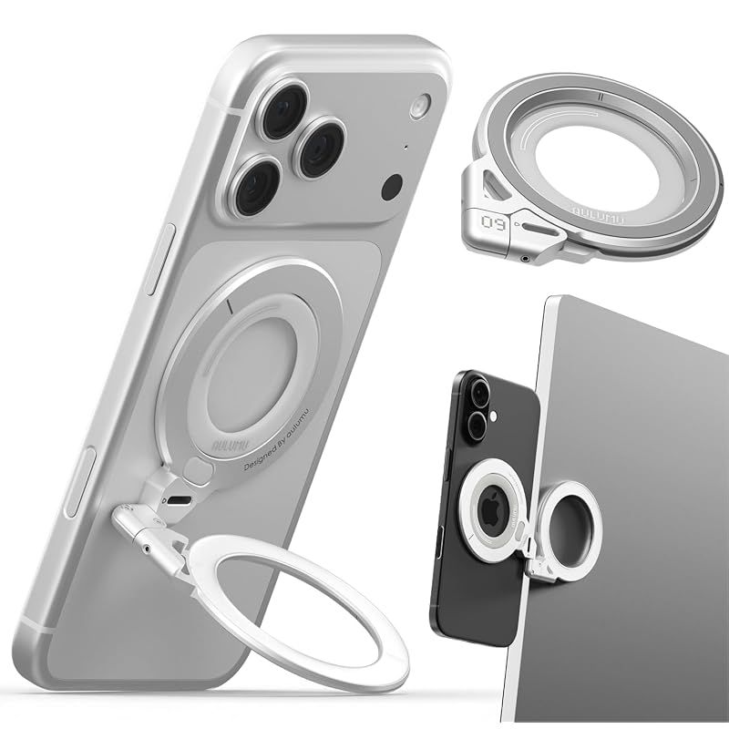【新品】 Aulumu G09 MagSafe スマホリング 【360°無限回転×両面マグネット】 スマホスタンド 強力磁石 アルミ合金 超薄型 iPhone 17/16/15/14/13/12対応 マグセーフ リングホルダー 片手操作 落下防止 卓上スタンド 8,036円