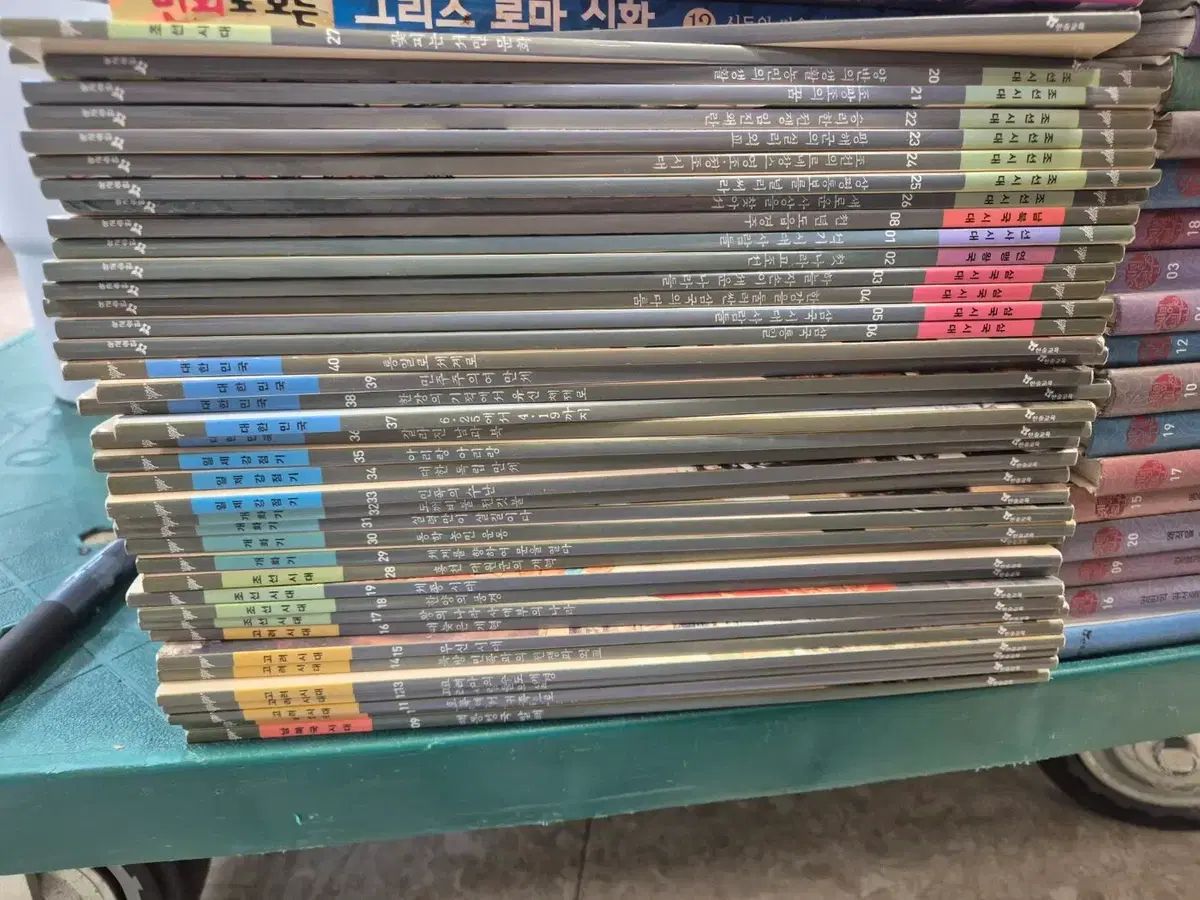 歴史との楽しい出会いチェキ風 テーマ 韓国史 バーノン教育 40巻 (ペーパーブック) セット 子供向けの本 中古本