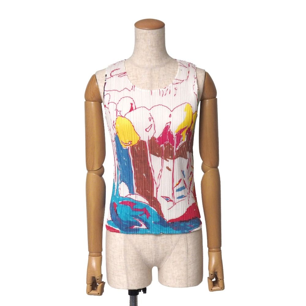 PLEATS PLEASE ISSEY MIYAKE プリーツプリーズ イッセイミヤケ カットソー サイズ3 プリーツ ノースリーブ ブランド古着【中古】20260824/RB0594