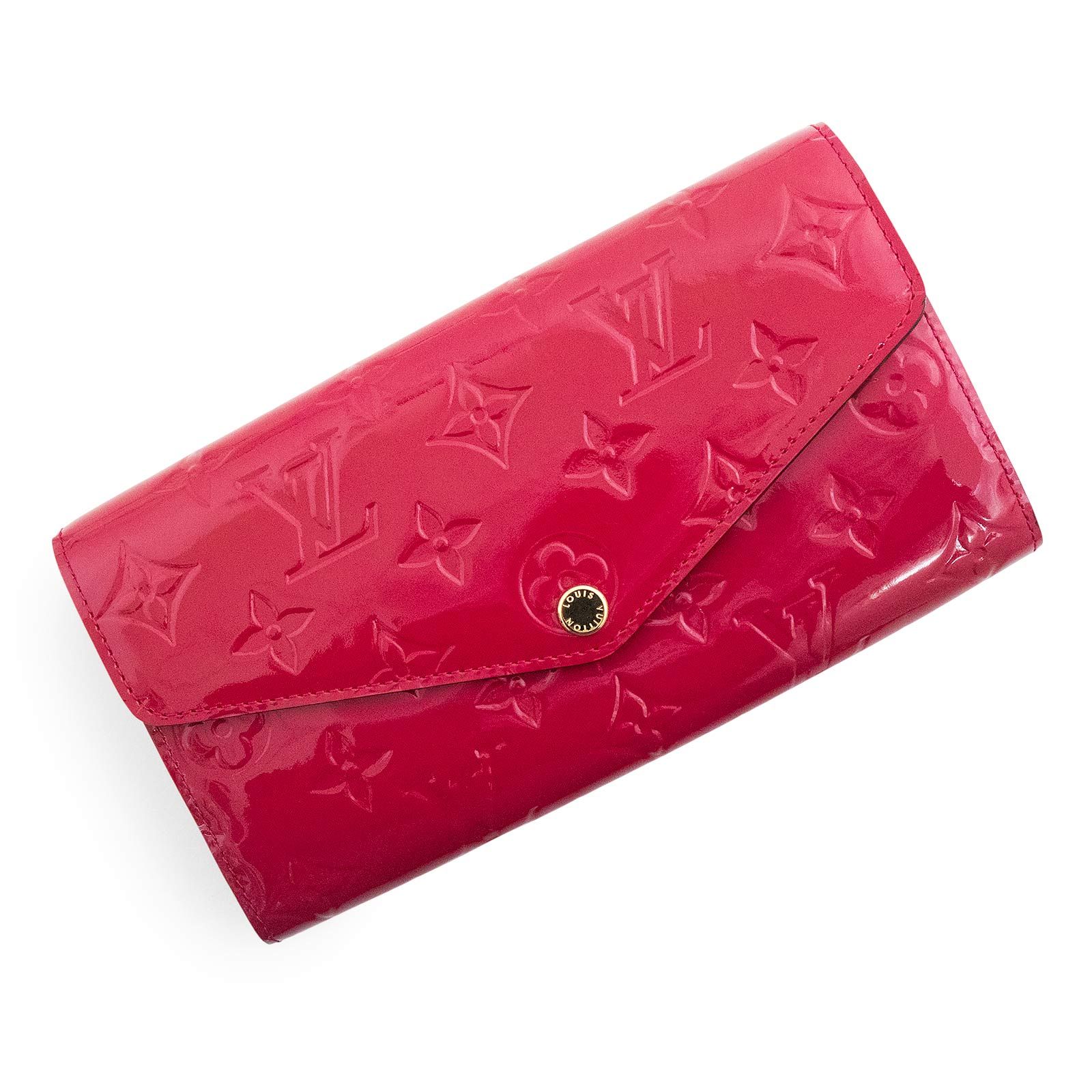ルイ ヴィトン M90154 ポルトフォイユ サラ ヴェルニ ローズアンディアン 長財布 レザー ゴールド金具 LOUIS VUITTON（未使用保管品）