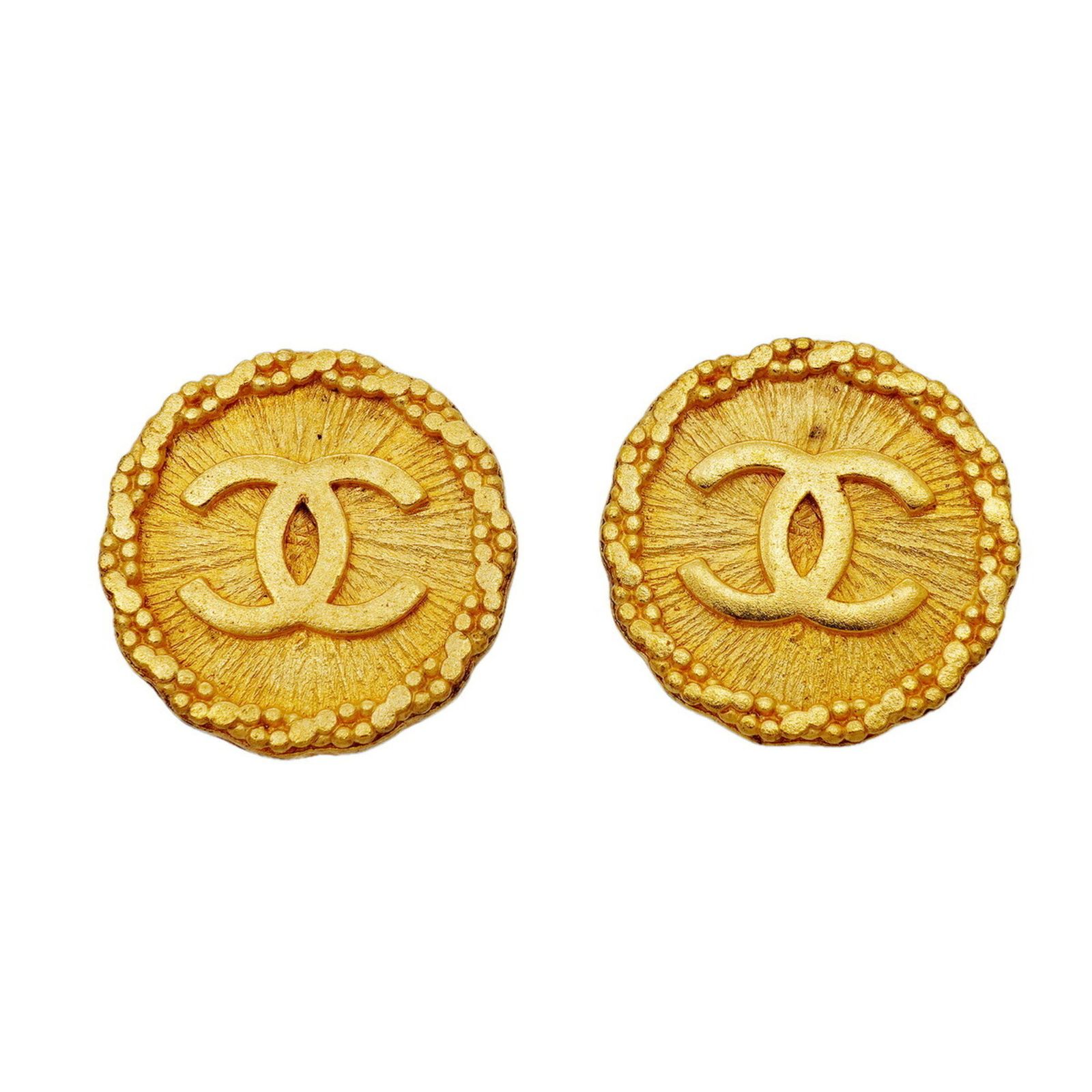 シャネル(Chanel) シャネル イヤリング ココマーク サークル GPメッキ ゴールドレディース