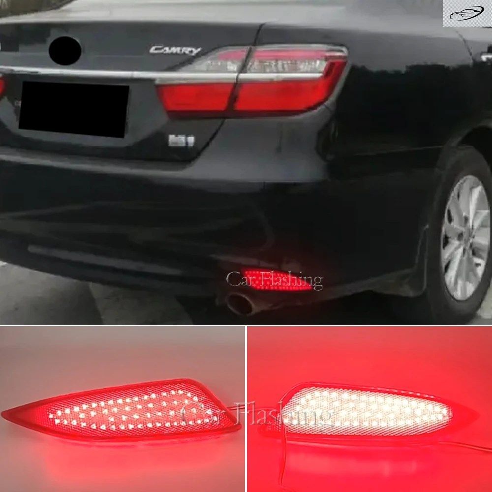 トヨタ カムリ 2015 2016 用 2個入り 車用 LED バルブ リア ブレーキ ライト バンパー リフレクター ストップ ターン シグナル ランプ テー